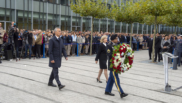 NATO remembers 9/11 terrorist attacks on the United States